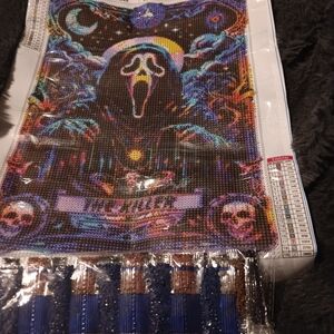 Colorful Ghostface The Killer Tarot Card Horror Art Diamond Painting Kit 30x40